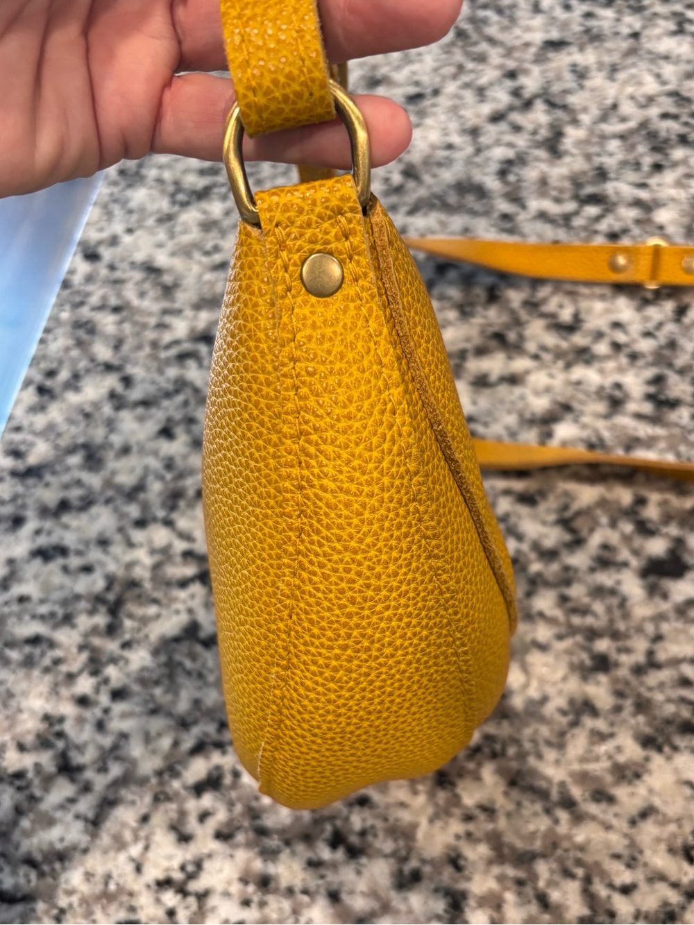 Portland leather sm Koala Crossbody Bag in Sunshine - Picture 4 of 15